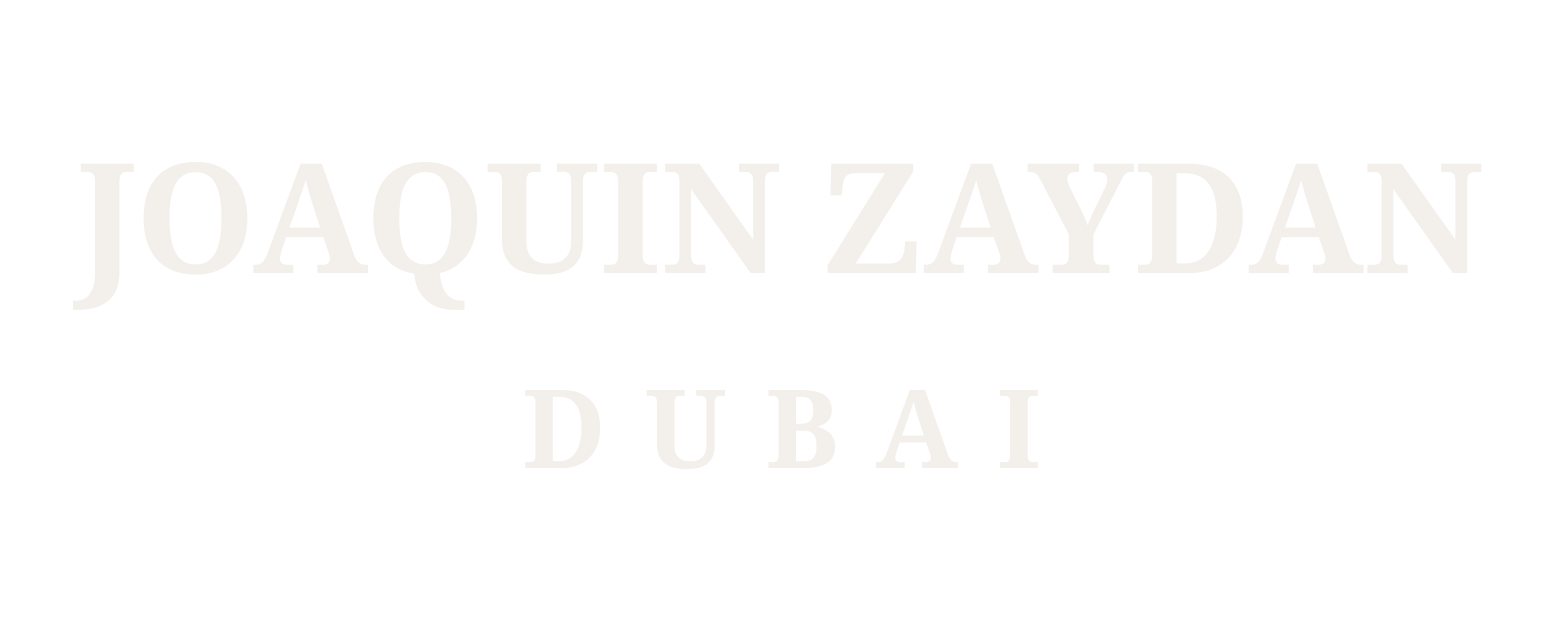 JOAQUIN ZAYDAN DUBAI. Una marca de KALEO LUXE LLC.